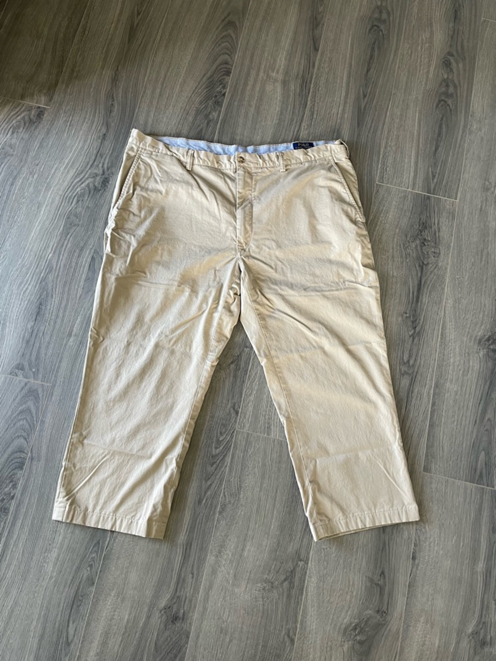Polo Ralph Lauren Chino Pants Men’s 42x32 Khaki Flat Front Preppy Dress Slacks